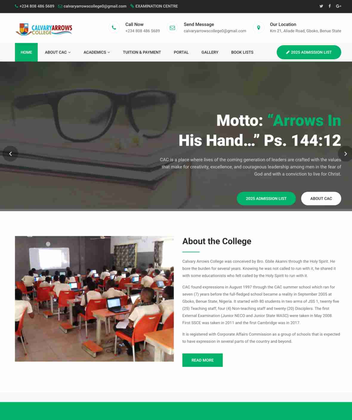 Calvary Arrows College